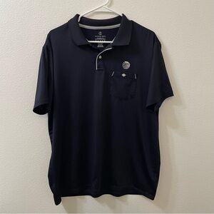 Lands end AT&T polo shirt blue large